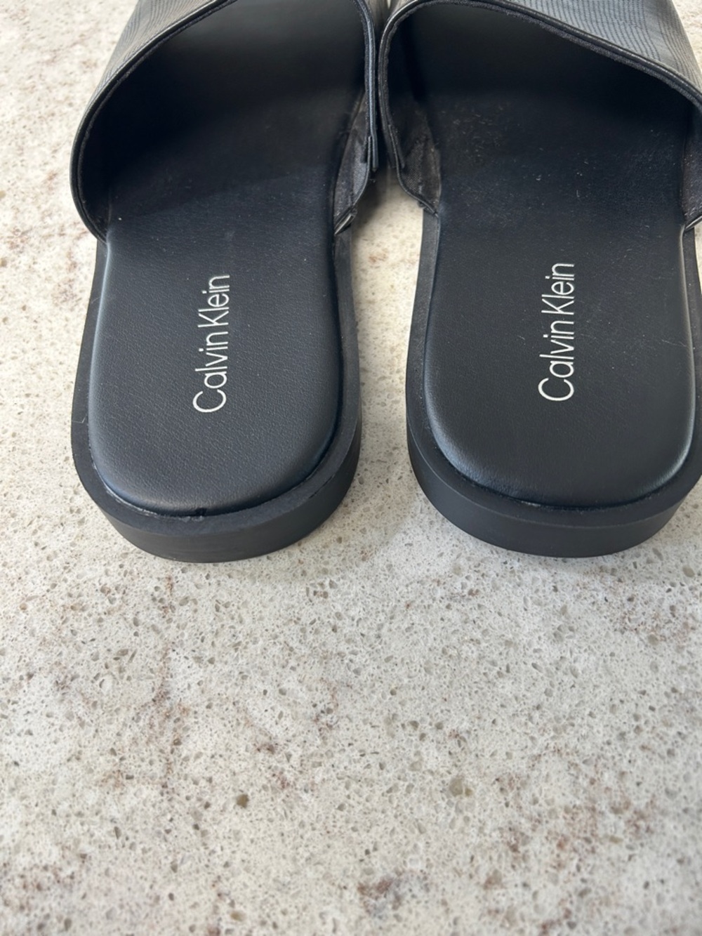 Calvin Klein Black Perforated Slide Sandals - Picture 5 of 6